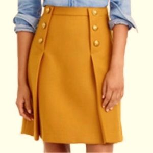 J Crew mustard wool sailor skirt